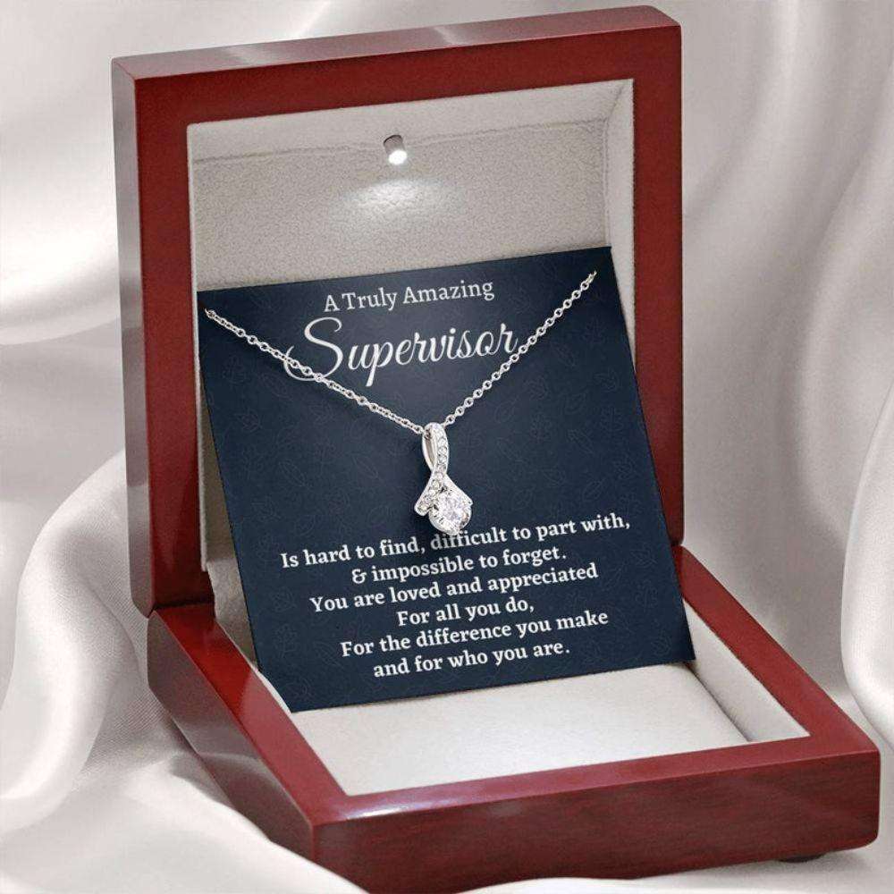 Supervisor Necklace Gift, Appreciation Gift For A Supervisor, Love Knot Necklace, Supervisor Gift Rakva