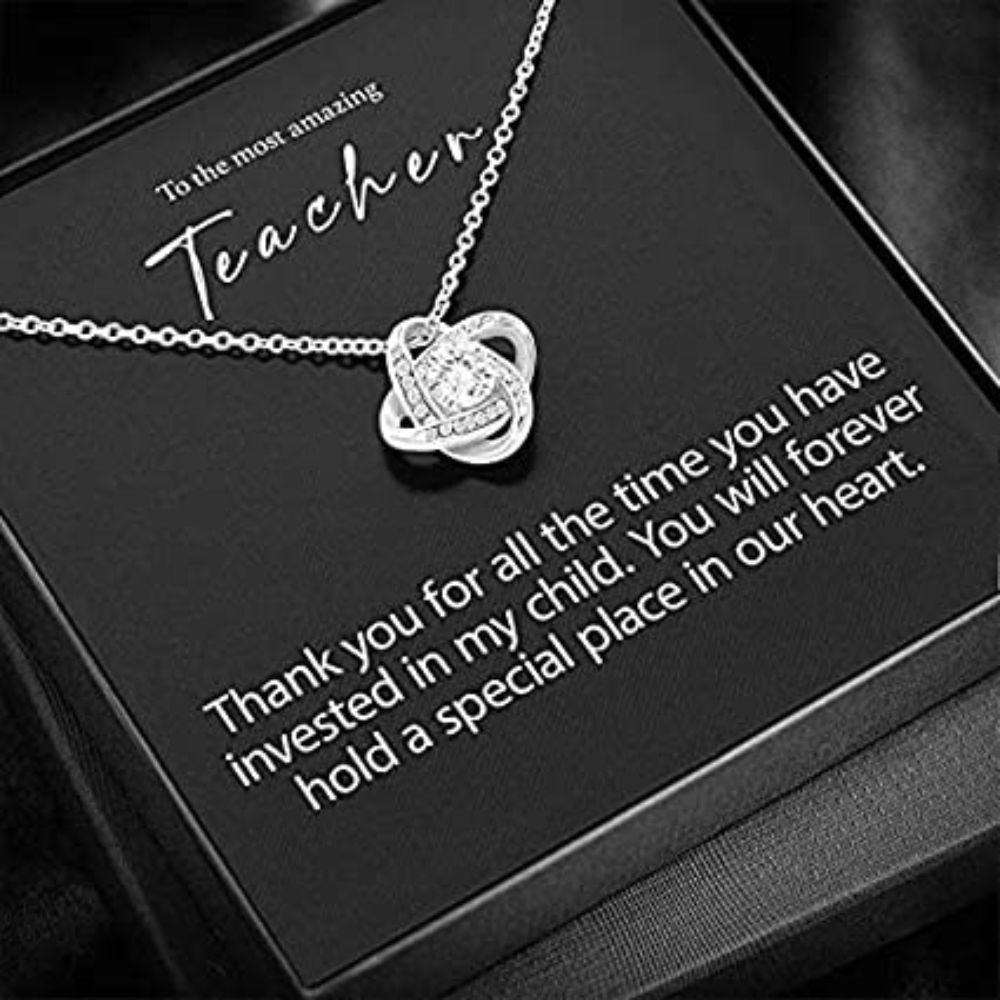 Teacher Appreciation Necklace Gift, Teacher Retirement Gift, Teacher Thank You Rakva