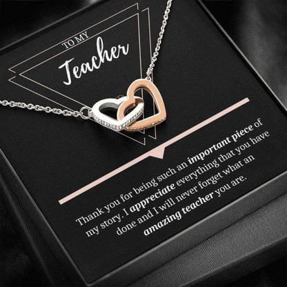 Teacher Gift For Teacher Appreciation, Teacher Thank You, Teacher Appreciation Gift, Female Teacher Necklace Rakva