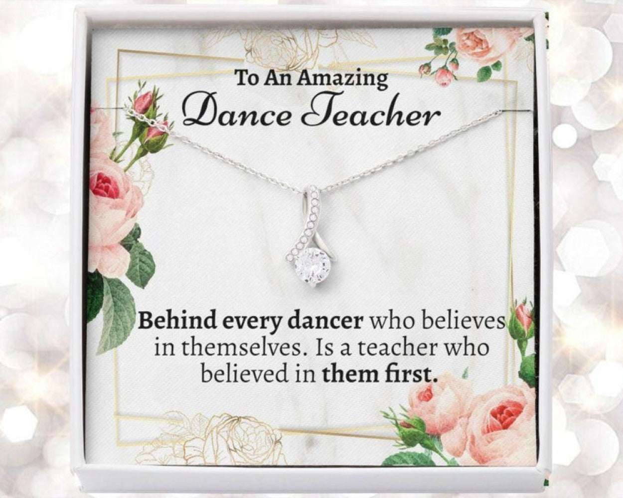 Teacher Necklace, Dance Teacher Gift, Dance Teacher Appreciation, Dance Coach Gift, Gift For Ballet Teacher, Dance Recital Gift For Teacher Rakva