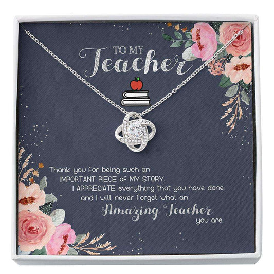 Teacher Necklace, Gift For Teacher Appreciation, Teacher Thank You, Teacher Appreciation Gift, Female Teacher Custom Necklace Rakva