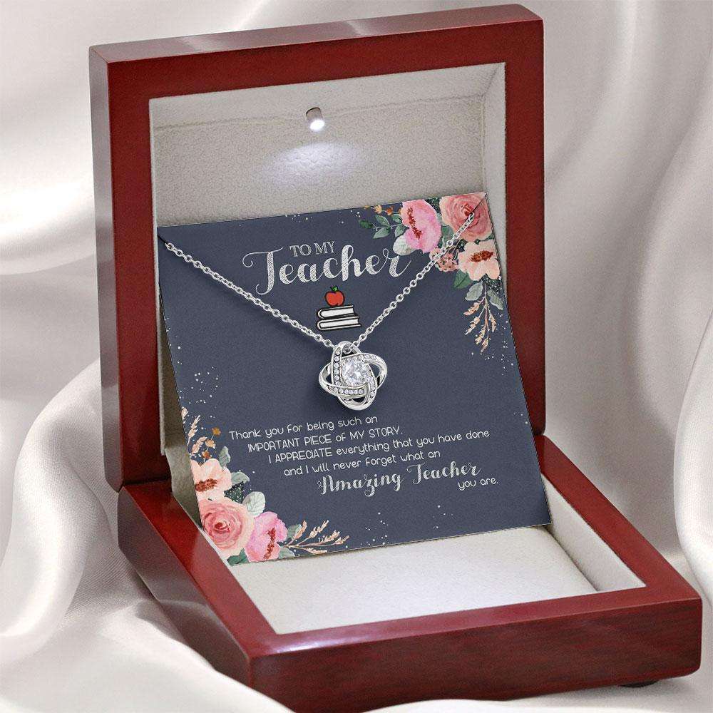 Teacher Necklace, Gift For Teacher Appreciation, Teacher Thank You, Teacher Appreciation Gift, Female Teacher Custom Necklace Rakva