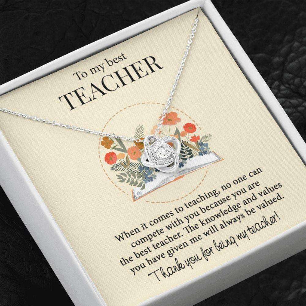 Teacher Necklace, Gifts Necklace For Teacher, Teacher Thank You Gift, Appreciate Gift For Female Teacher Rakva