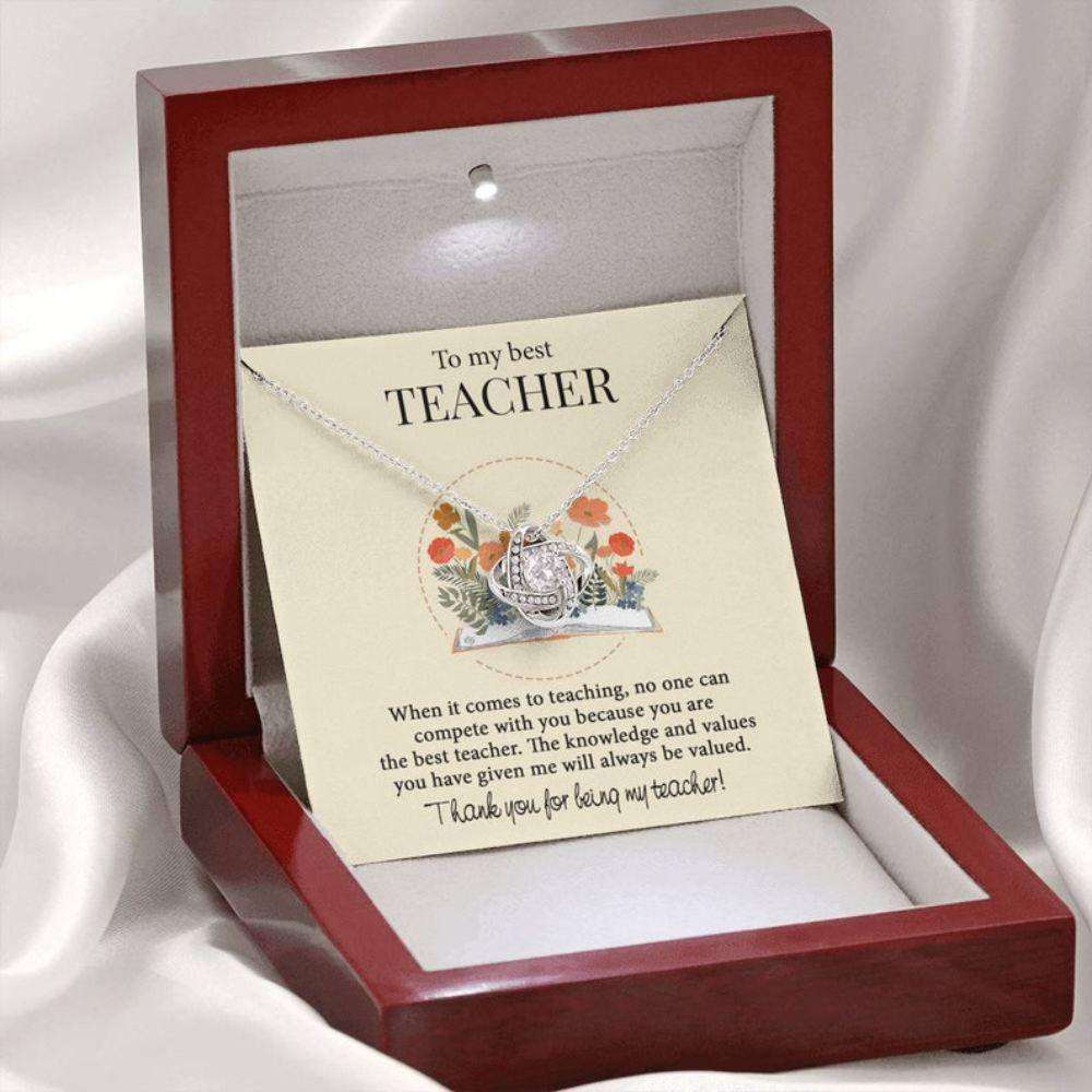 Teacher Necklace, Gifts Necklace For Teacher, Teacher Thank You Gift, Appreciate Gift For Female Teacher Rakva