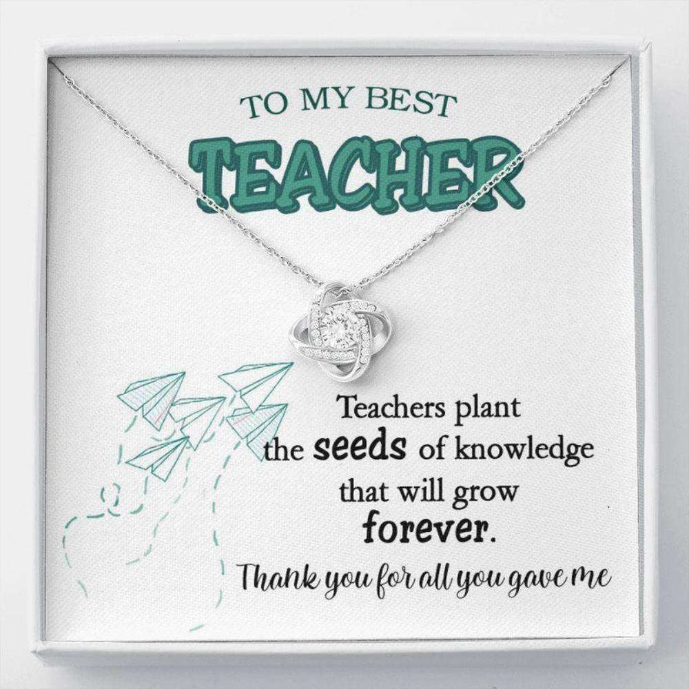 Teacher Necklace, Teacher Gift, Teacher Jewelry, To My Best Teacher Necklace, Gift For My Teacher Rakva