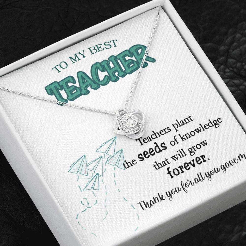 Teacher Necklace, Teacher Gift, Teacher Jewelry, To My Best Teacher Necklace, Gift For My Teacher Rakva