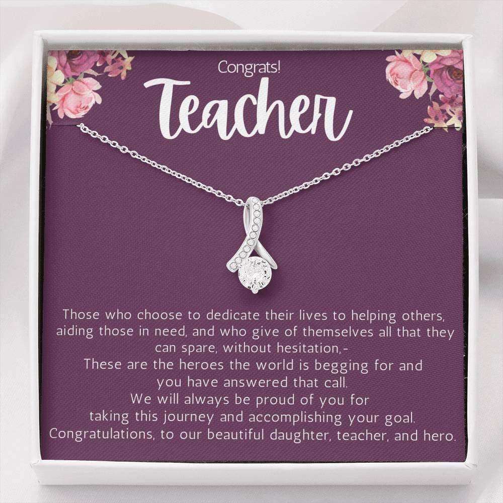 Teacher Necklace, Teacher Graduation Gift For Daughter From Mom, Necklace For Future Teacher Gifts For Daughter Rakva