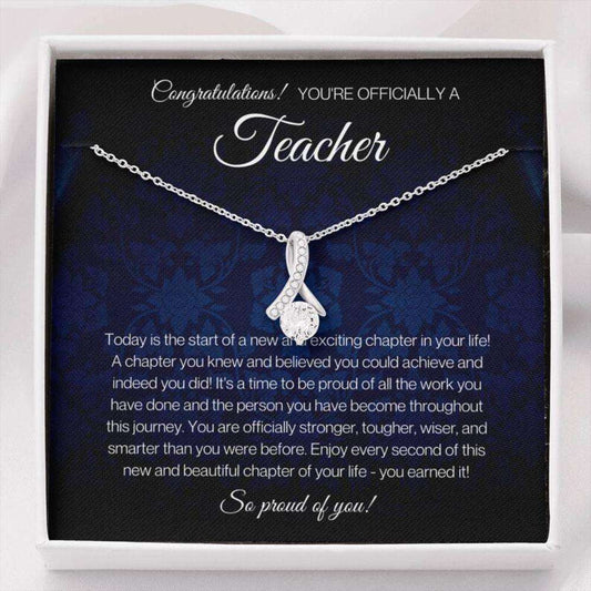 Teacher Necklace, Teacher Graduation Necklace Gift, Graduation Gift For Teacher, Future Teacher Gift Rakva