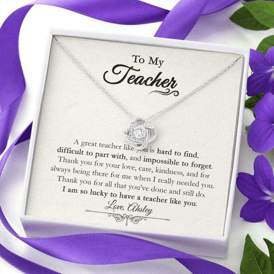 Teacher Necklace, To My Teacher Gift Necklace, Meaning Gift For Teacher With Sentimental Message Card, Teacher Gift, Jewelry For Teacher Rakva