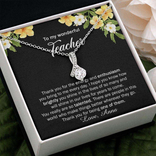 Teacher Necklace, To My Teacher Gift Necklace, Sentimental Present For Teacher, Appreciation Gift For Teacher, Thank You Teacher Gift, Teacher Gift Rakva