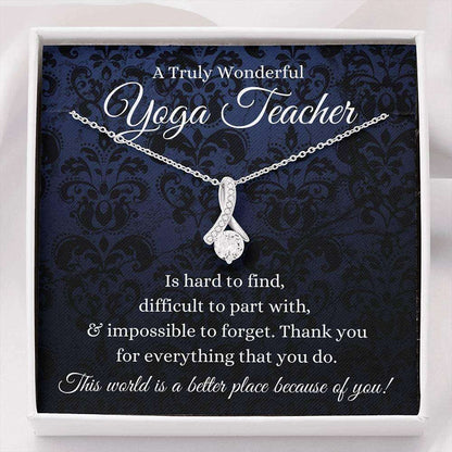 Teacher Necklace, Yoga Teacher Necklace Gift, Yoga Instructor, Yoga Personal Trainer Necklace Rakva