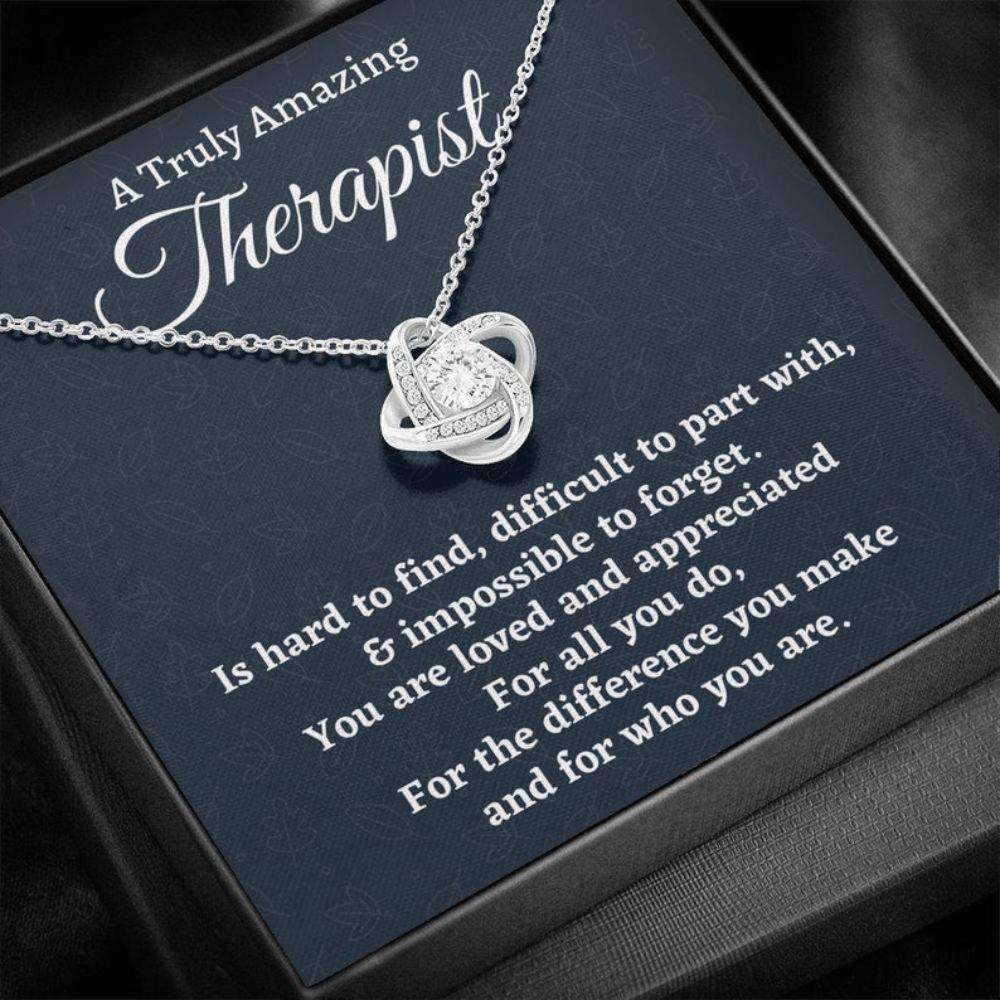 Therapist Necklace Gift, Appreciation Gift For A Therapist, Love Knot Necklace, Therapist Gift Rakva