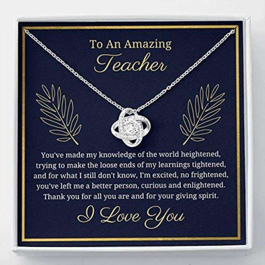 To An Amazing Teacher Necklace Gift “ Thank You For All You Are And For Your Giving Spirit Rakva