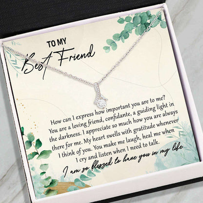 To My Best Friend Necklace “ Alluring Beauty Necklace “ Jewelry For Best Friend, Bff Gift For Anniversary Birthday Gifts For Friend Rakva