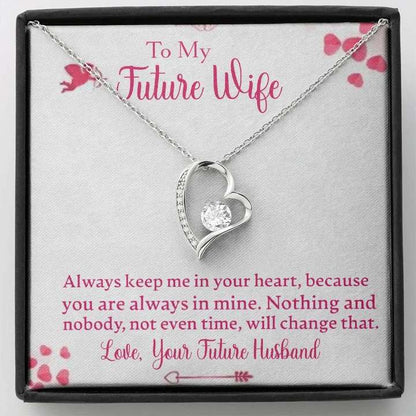 To My Future Wife - Love Your Future Husband - 925 Sterling Silver Pendant For Karwa Chauth Rakva