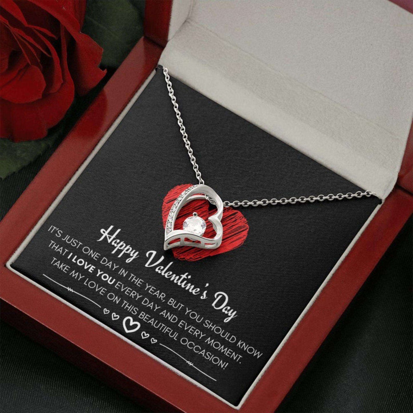 To My Girlfriend Necklace Gift, And Wife Valentine’S Day Gift For Her For Karwa Chauth Rakva