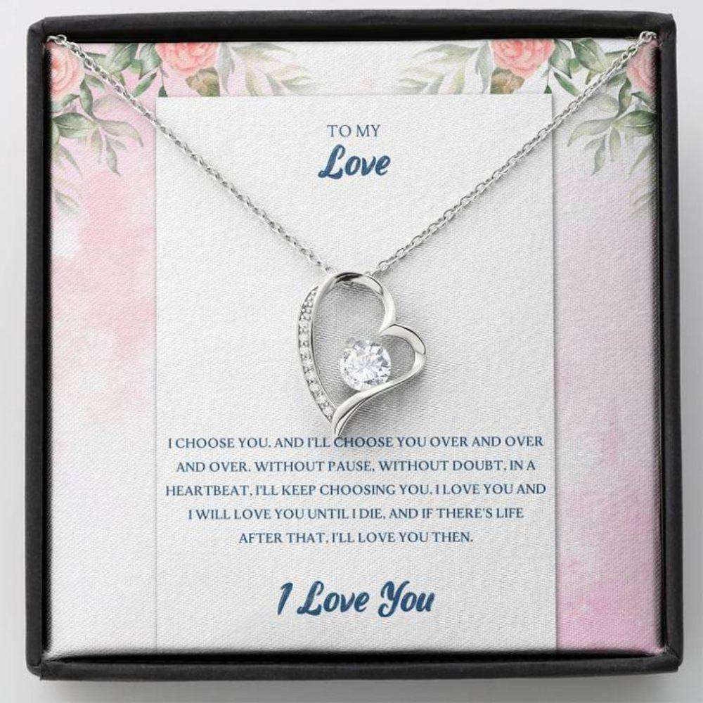 To My Love Choose-Pb Heart Necklace Gift For Karwa Chauth Rakva