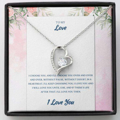 To My Love Choose-Pb Heart Necklace Gift For Karwa Chauth Rakva