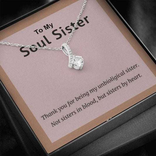 To My Soul Sister - 925 Sterling Silver Alluring Beauty Pendant Gifts for Sister Rakva