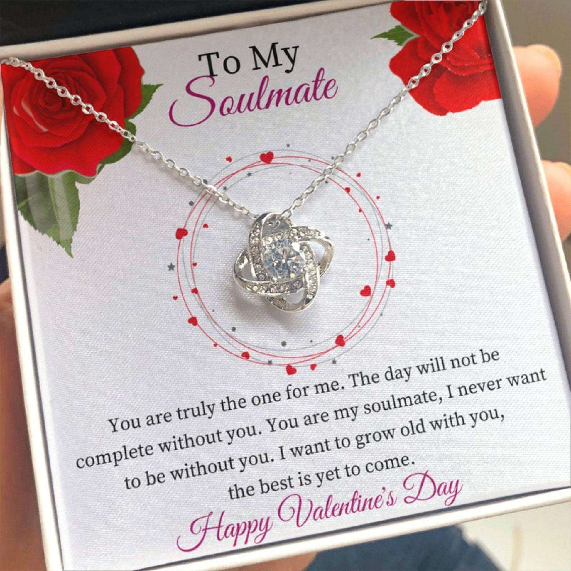 To My Soulmate Necklace Gift, And Wife Valentines Day Gift For Her - 925 For Karwa Chauth Rakva