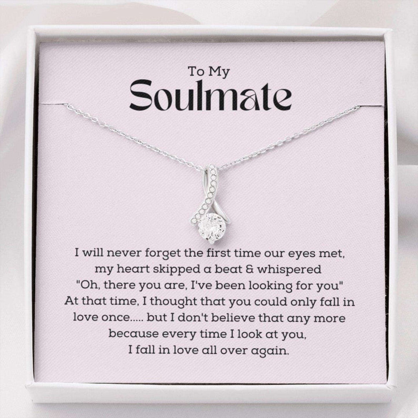 To My Soulmate Necklace, Valentines Day Gift For Her - 925 For Karwa Chauth Rakva