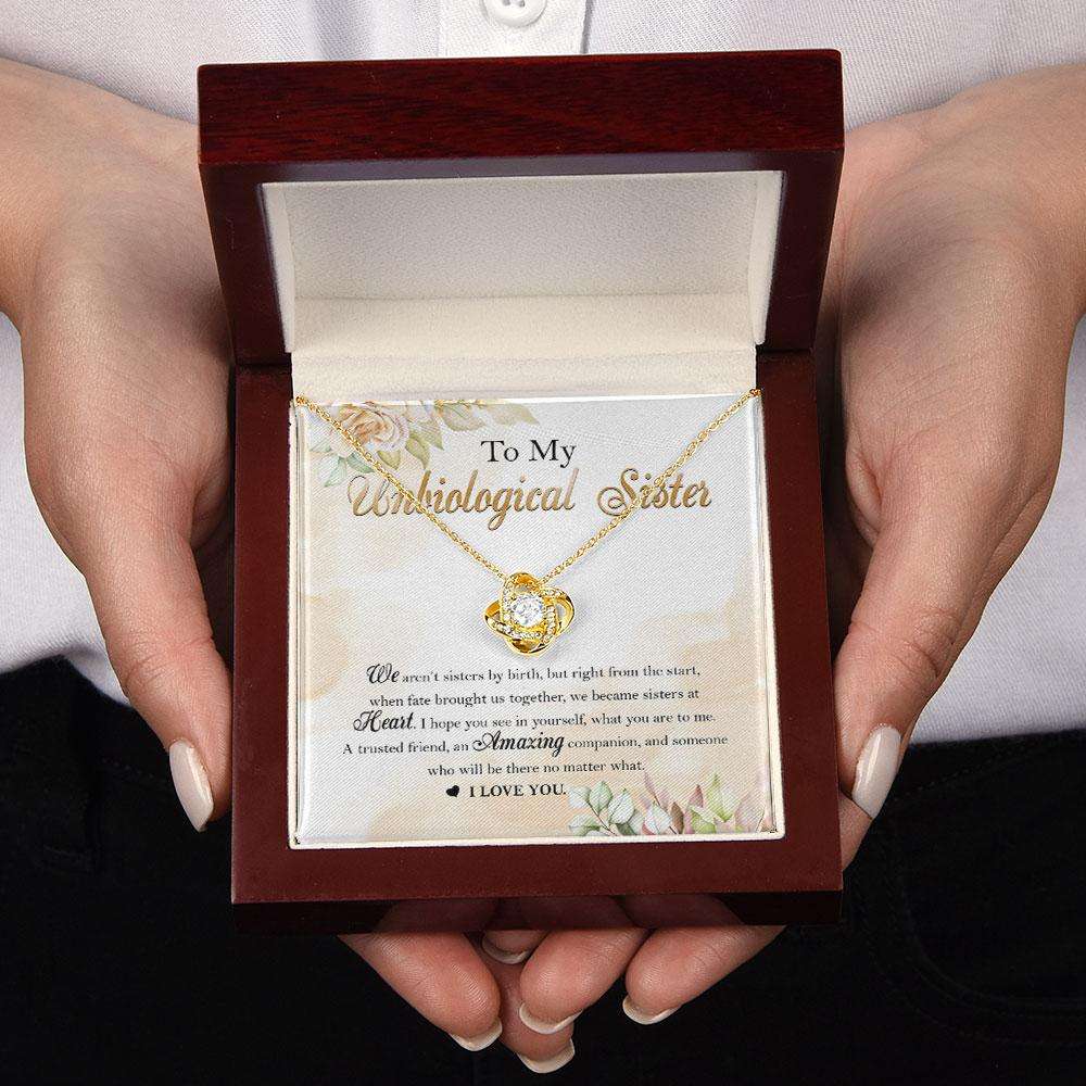 To My Unbiological Sister Necklace, Sisters At Heart, Best Friend Jewelry, Best Friend Necklace, Bff Birthday Christmas Custom Necklace Gifts for Sister Rakva