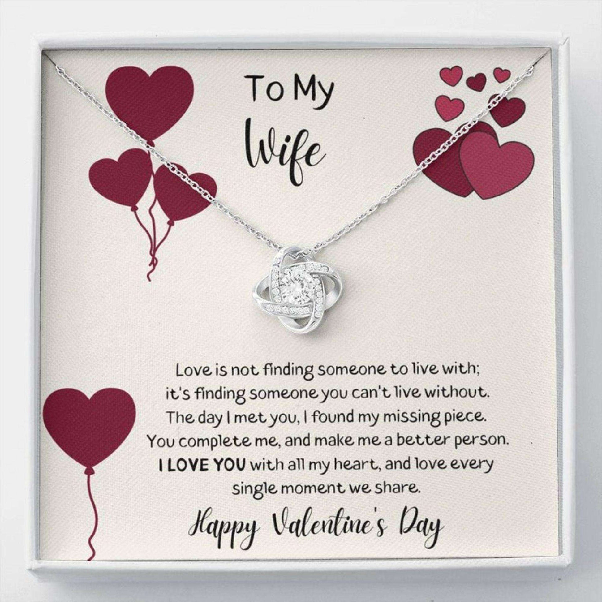 To My Wife Œi Love You”, Valentines Necklace For Her - 925 Sterling Silver Pendant For Karwa Chauth Rakva