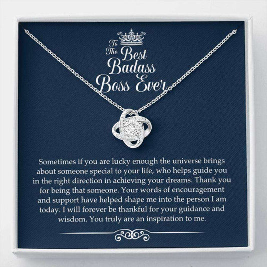 To The Best Badass Boss Necklace Gift For Her, Boss Lady Gift, Best Badass Boss Ever Rakva