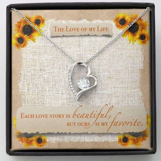 To The Love Of My Life Sunflower Necklace Gift For Karwa Chauth Rakva