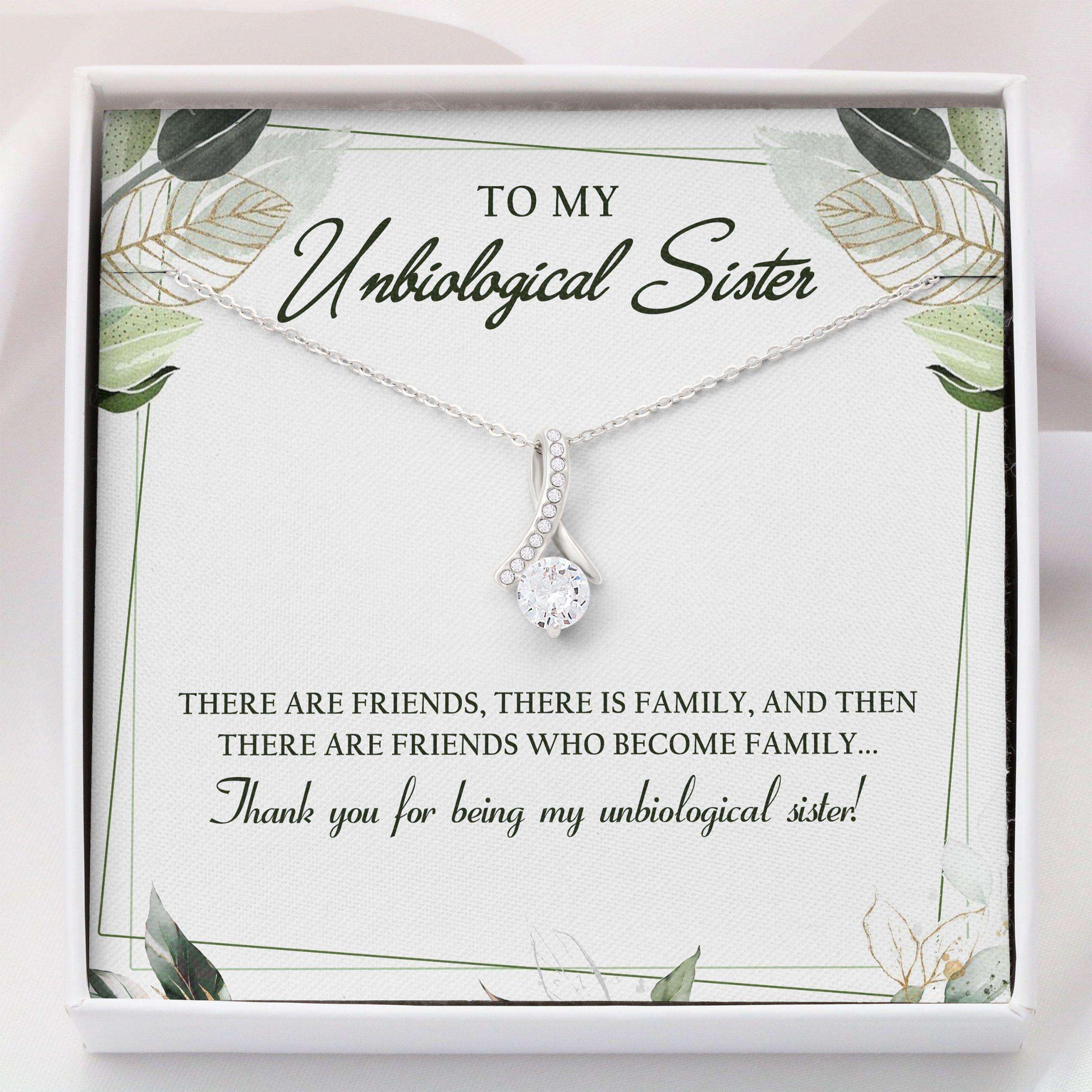 Unbiological Sister Necklace, Alluring Beauty Necklace – My Unbiological Sister Gifts For Sister Gifts For Friend Rakva