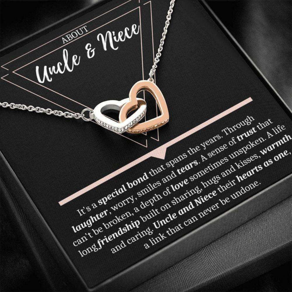 Uncle Necklace, Niece Necklace, Uncle-Niece Gift Necklace, Birthday Necklace Gift For Niece From Uncle, Wedding Gift From Uncle Rakva