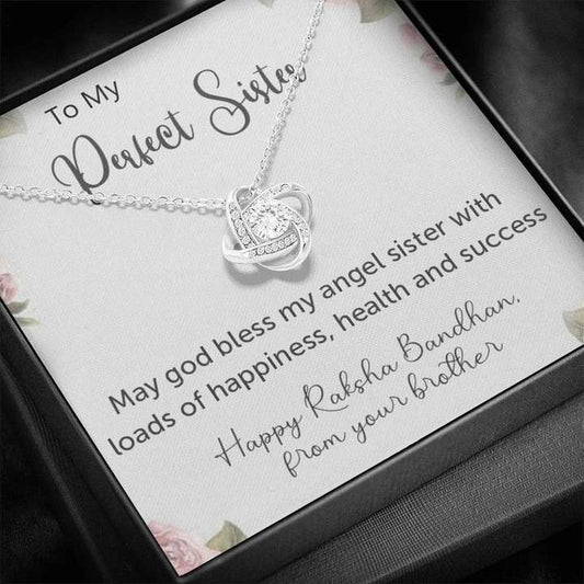 Unique And Special Rakhi Gift To Sister From Brother- Pure Silver Pendant And Message Card Gift Box Gifts for Sister Rakva