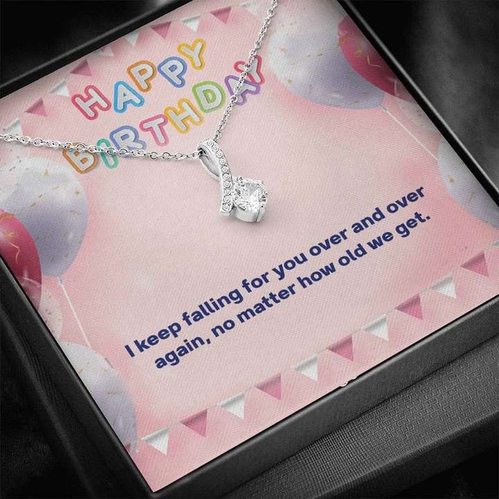 Unique Happy Birthday Gift For Her - 925 Sterling Silver Pendant Happy Birthday Rakva