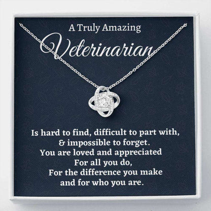 Veterinarian Necklace Gift, Appreciation Gift For A Veterinarian , Love Knot Necklace, Veterinarian Gift Rakva