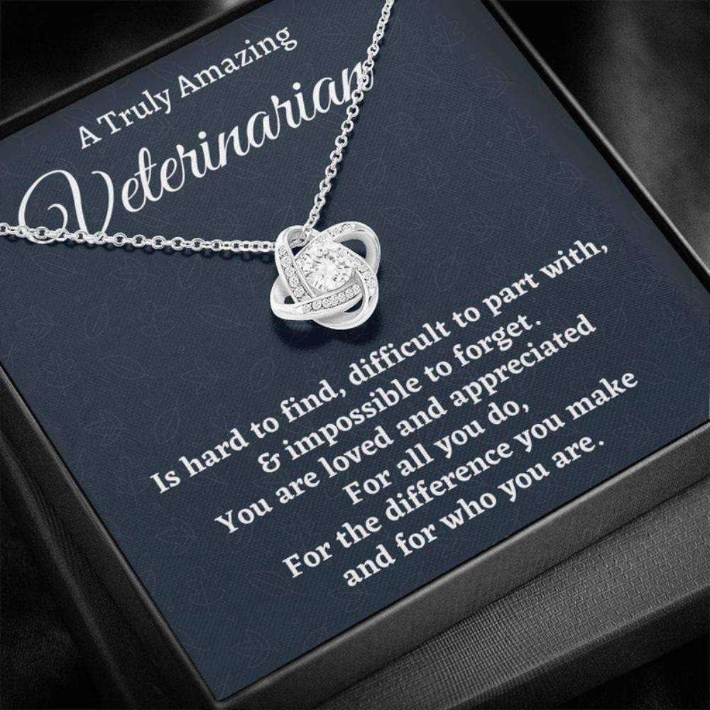 Veterinarian Necklace Gift, Appreciation Gift For A Veterinarian , Love Knot Necklace, Veterinarian Gift Rakva