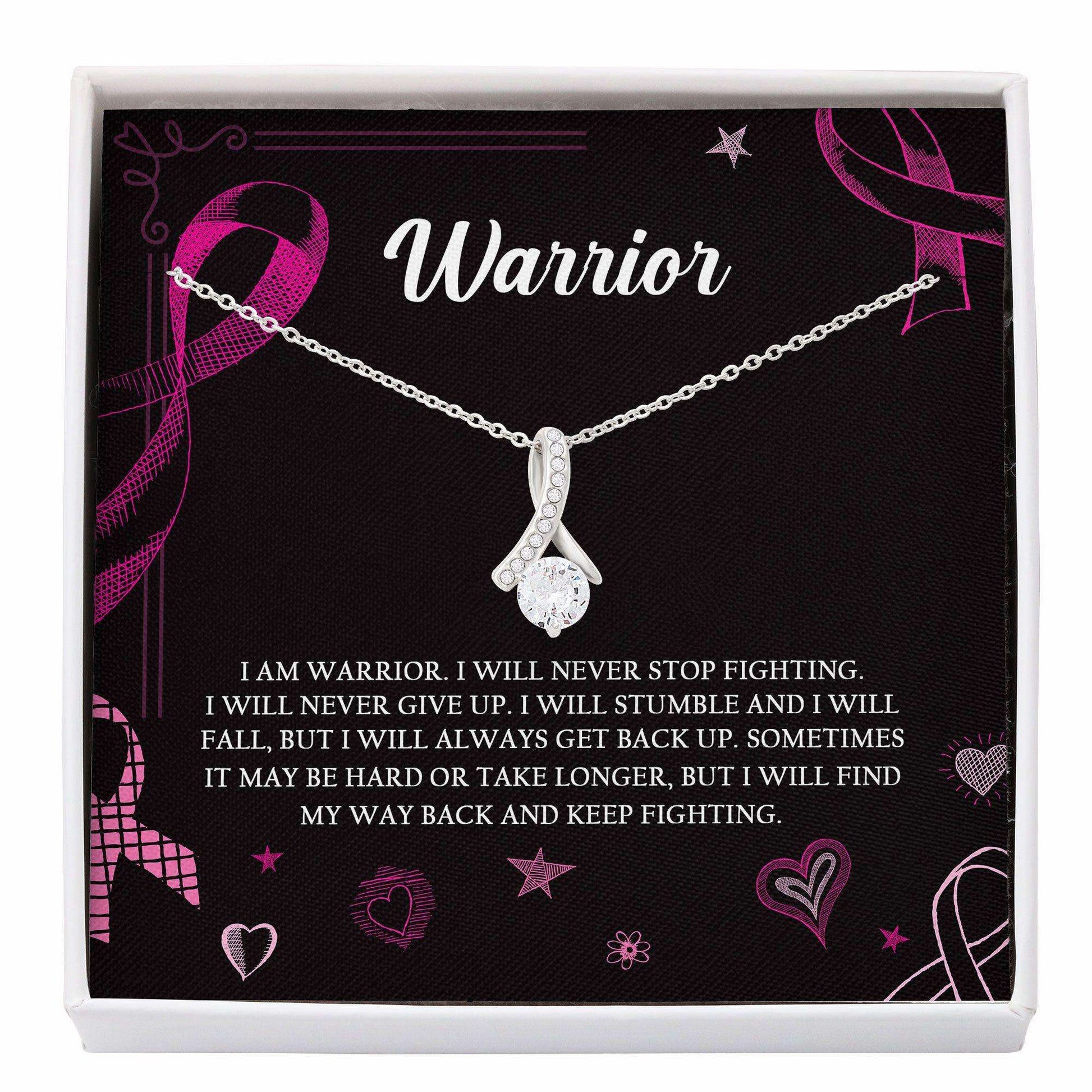 Warrior Necklace “ Breast Cancer Survivor Cancer Support Gift “ Alluring Beauty Rakva