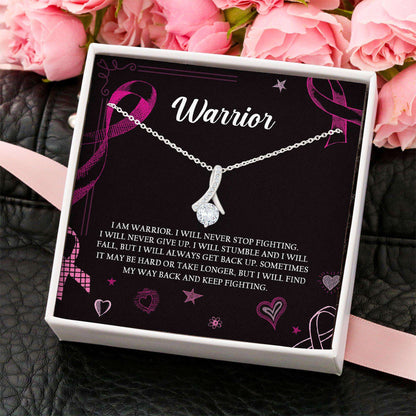 Warrior Necklace “ Breast Cancer Survivor Cancer Support Gift “ Alluring Beauty Rakva