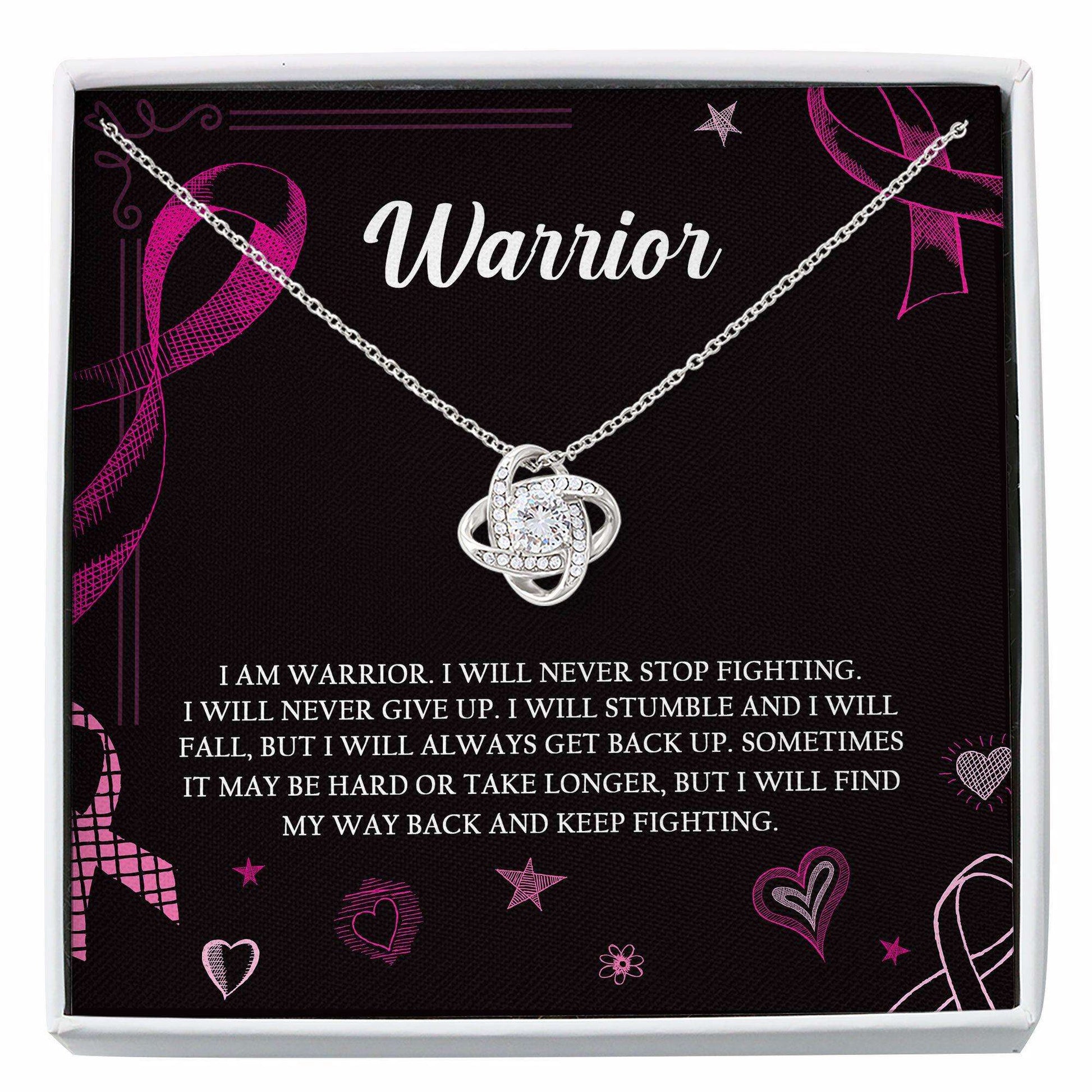 Warrior Necklace “ Breast Cancer Survivor Cancer Support Gift “ Sweetest Heart Rakva