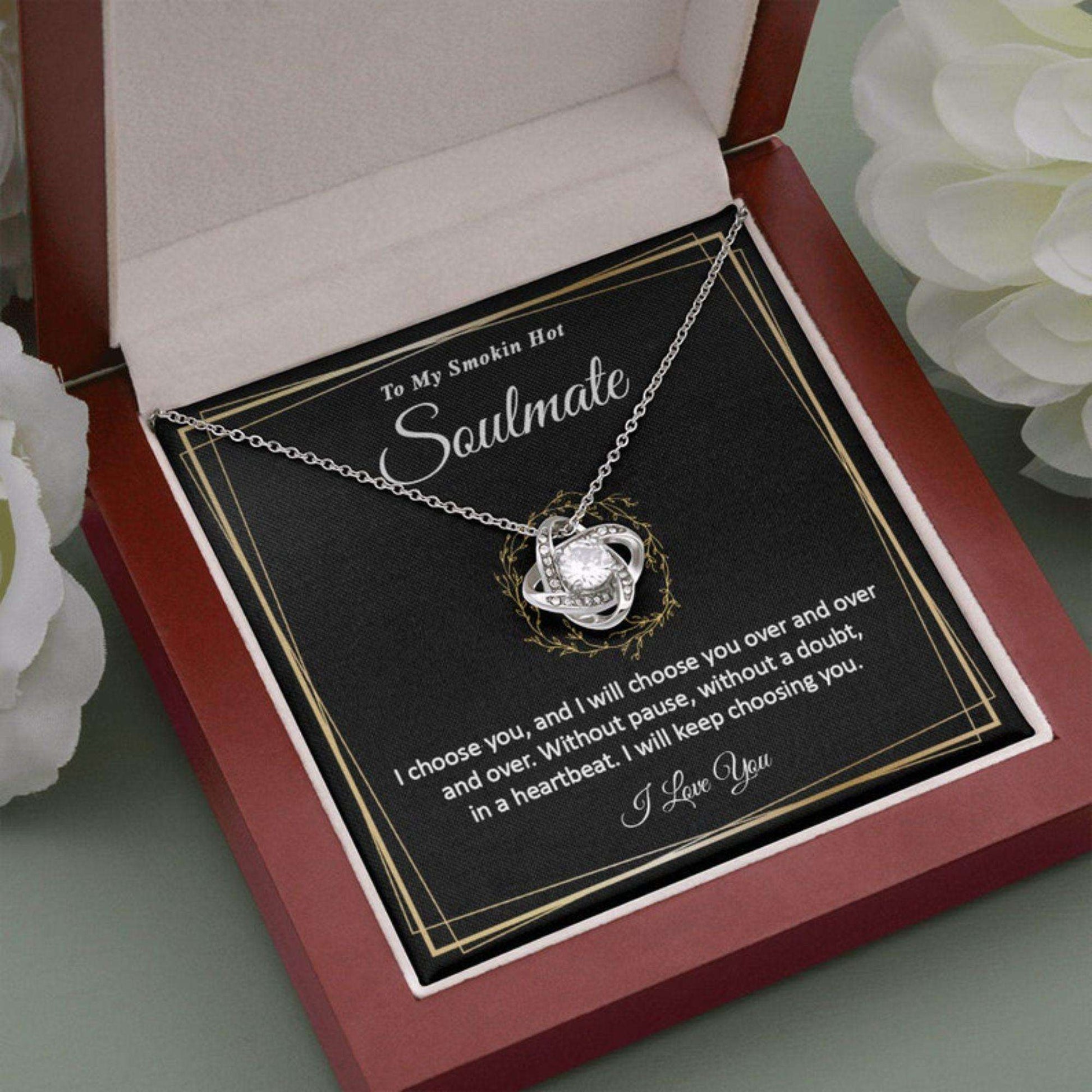 Wife , Girlfriend , Soulmate Necklace For Women Gift For Anniversary Valentine’S Day For Karwa Chauth Rakva