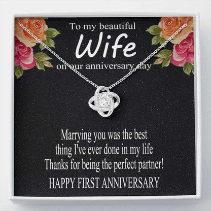 Wife Necklace, 1 Year Anniversary Gifts, 1St Wedding Anniversary Necklace Gift For Wife For Karwa Chauth Rakva