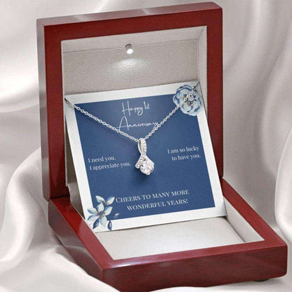 Wife Necklace, 1 Year Anniversary Necklace Gift For My Wife, Sentimental Gift, First Year Together For Karwa Chauth Rakva