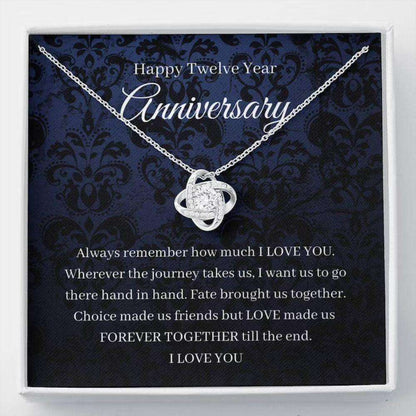 Wife Necklace, 12Th Wedding Anniversary Necklace Gift For Wife Silk Or Linen Twelfth Anniversary For Karwa Chauth Rakva