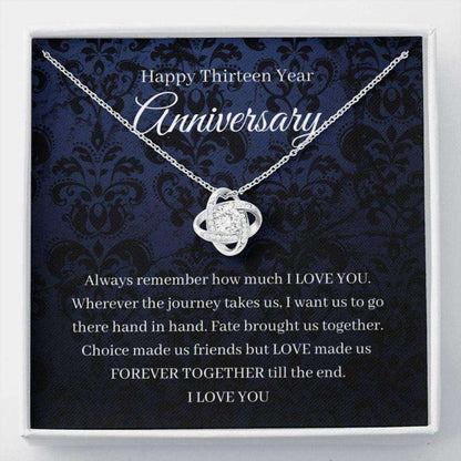 Wife Necklace, 13Th Wedding Anniversary Necklace Gift For Wife Lace Anniversary Thirteenth For Karwa Chauth Rakva