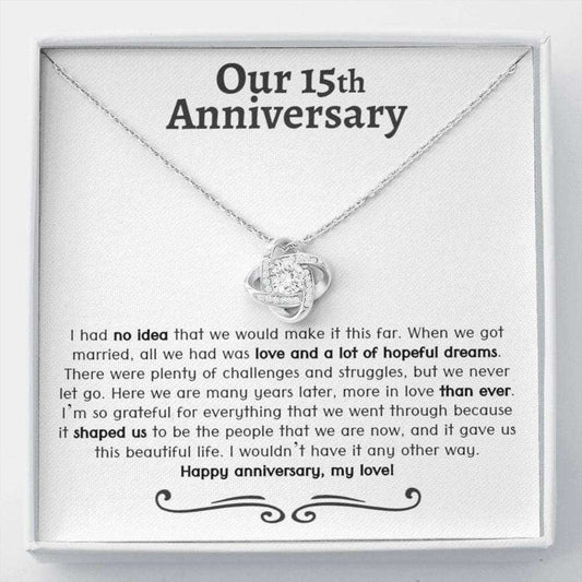 Wife Necklace, 15 Year Anniversary Necklace, Fifteen Year Anniversary, Gift For Wife, Girlfriend, Fifteenth Anniversary For Karwa Chauth Rakva