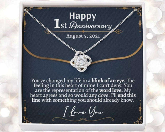 Wife Necklace, 1St Anniversary Necklace For Her, First Anniversary Necklace, 1St Anniversary Necklace For Wife, 1 Year Anniversary For Karwa Chauth Rakva
