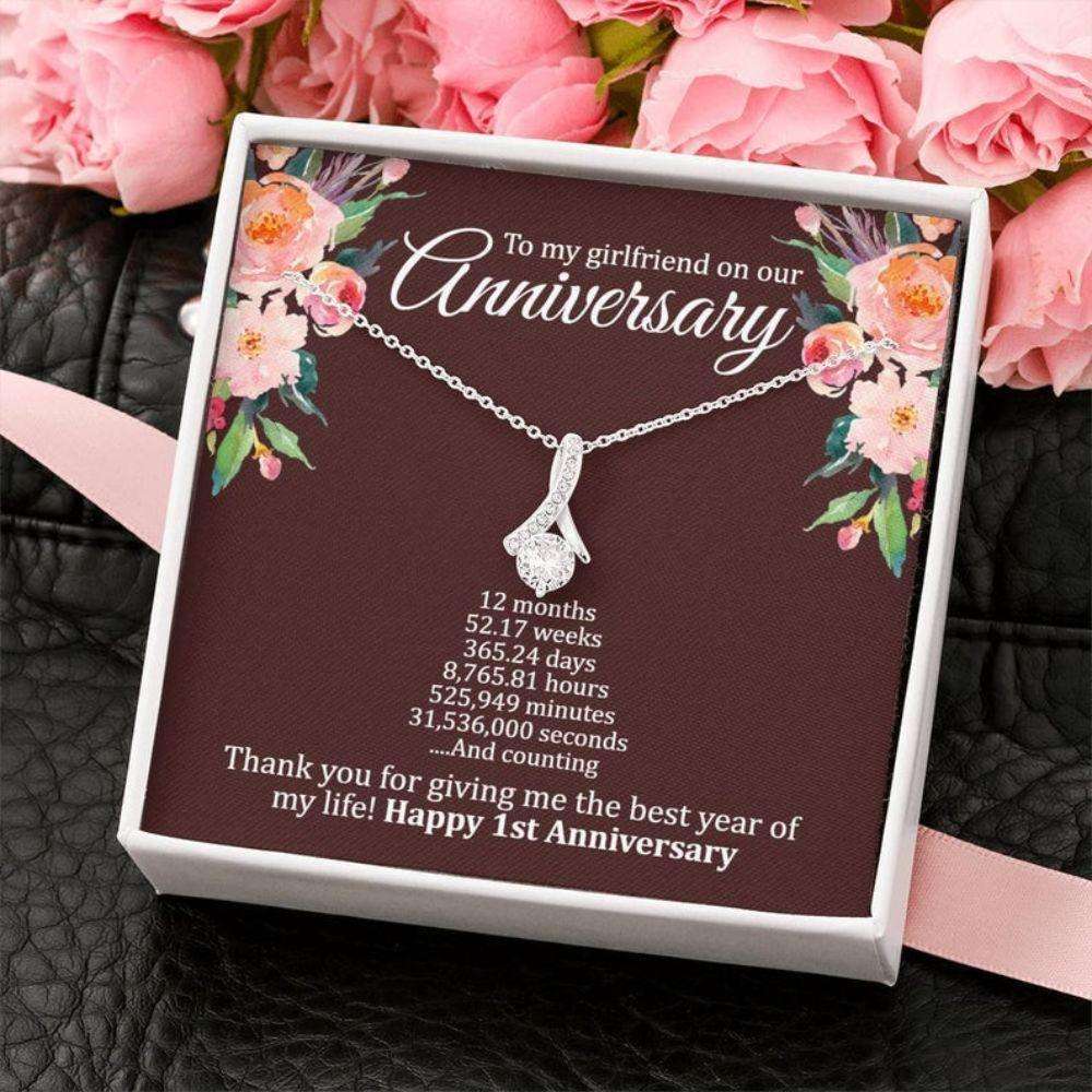 Wife Necklace, 1St Wedding Anniversary Necklace Gift For Girlfriend, First Year Anniversary For Karwa Chauth Rakva