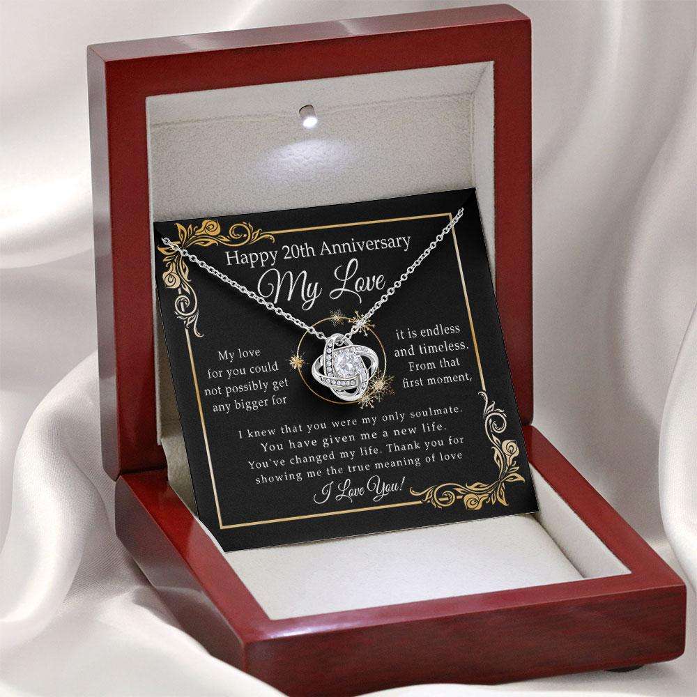 Wife Necklace, 20Th Wedding Anniversary Necklace For Wife, 20 Year Anniversary For Her, Twenty Years Of Married Present For Wife Custom Necklace For Karwa Chauth Rakva