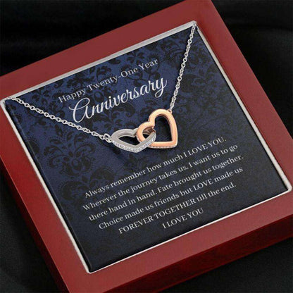 Wife Necklace, 21St Wedding Anniversary Necklace Gift For Wife Fire Twenty First 21 Year Anniversary For Karwa Chauth Rakva