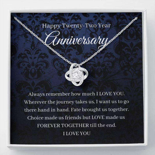 Wife Necklace, 22Nd Wedding Anniversary Necklace Gift For Wife Water Anniversary Twenty Second 22 Year For Karwa Chauth Rakva