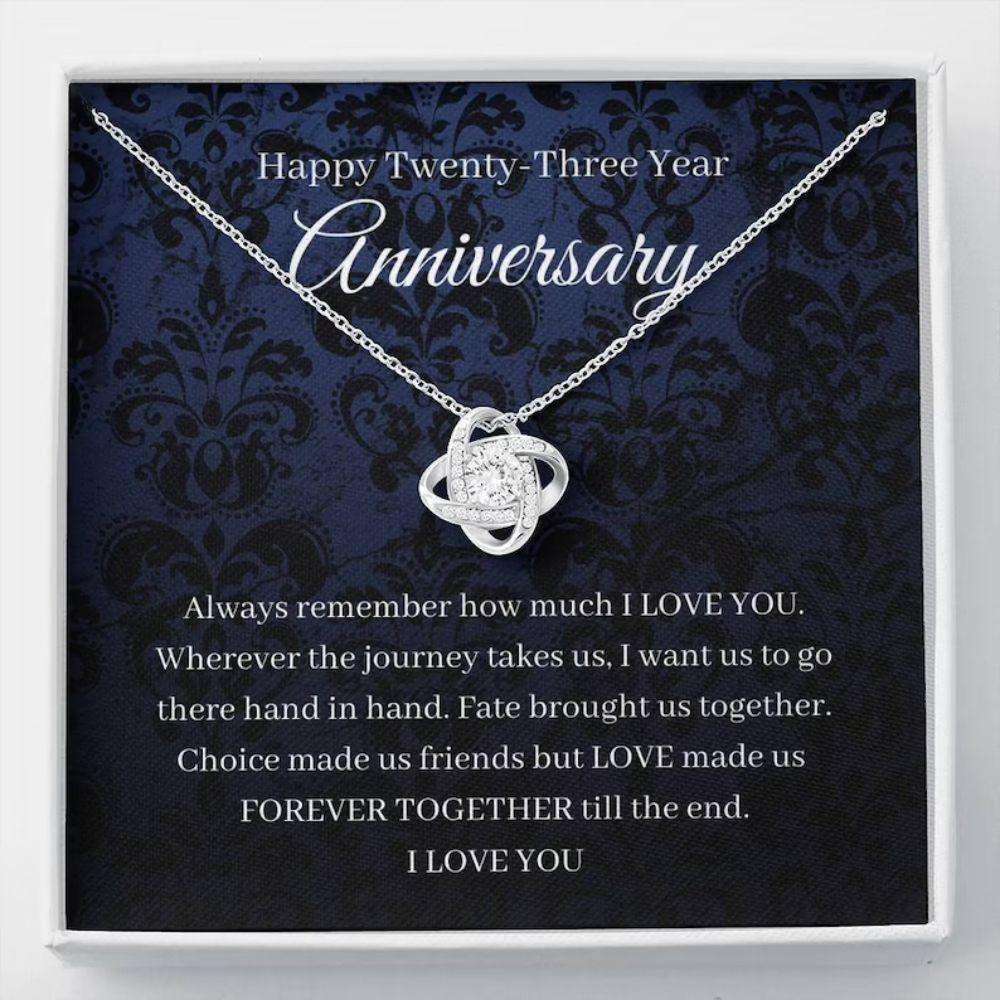 Wife Necklace, 23Rd Wedding Anniversary Necklace Gift For Wife Air Anniversary Twenty Third For Karwa Chauth Rakva